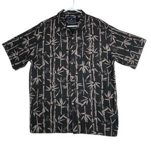 ROBERT STOCK, Vintage Men's 90's Silk Bamboo Pattern Shirt